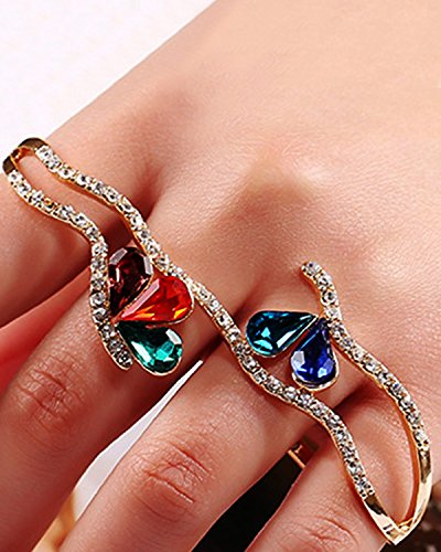 Young & Forever Mothers Day Gifts Trendsetter Gold Plated Multicolor Crystal Cubic Zirconia Palm Cuff Bracelet for Women/Girls Casual Fashion Jewelry 3 Young & Forever Mothers Day Gifts Trendsetter Gold Plated Multicolor Crystal Cubic Zirconia Palm Cuff Bracelet for Women/Girls Casual Fashion Jewelry - Image 3