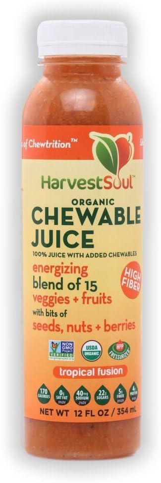 Harvest Soul Tropical Fusion Chewable Juice, 12 Fluid Ounce (case of 6)