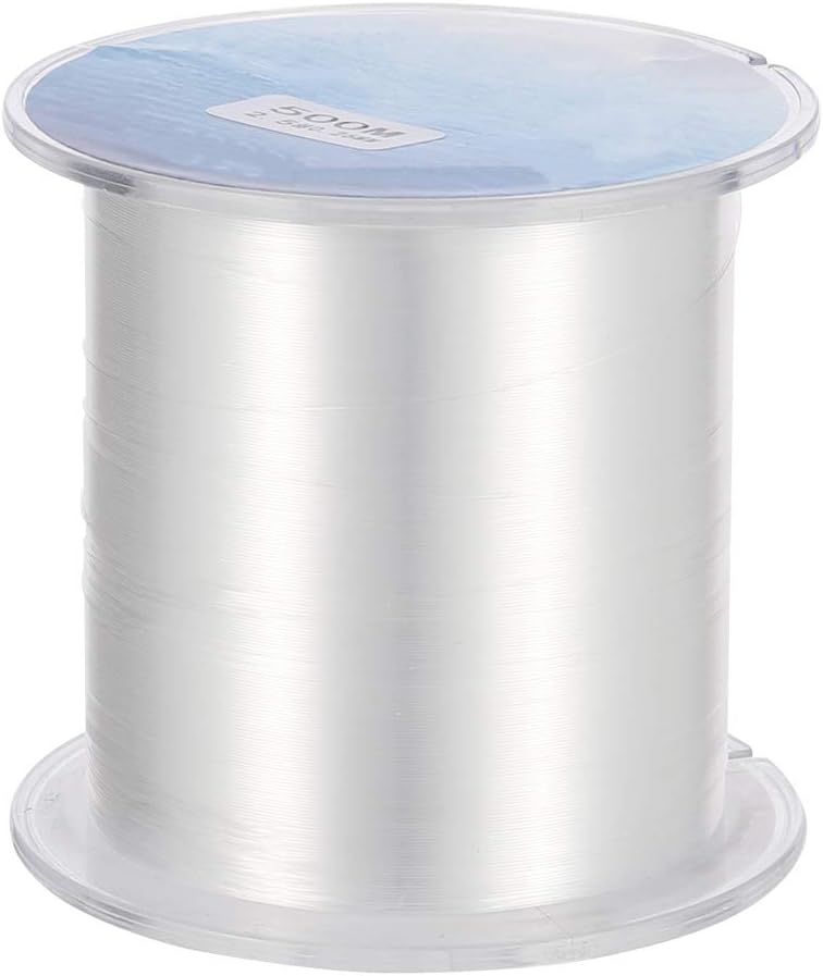 DesertCreations Fishing Line,500 m Clear Nylon Invisible Thread,Strong Fishing Wire for Hanging Ornaments, Jewellery Making, Sew Hobby and Crafts - 0.25 mm