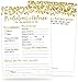 50 Gold Baby Shower Prediction and Advice Cards - Baby Shower Games for Girls, Boys or Gender Neutral Party - Advice Cards for Baby Shower, Best Wishes for Baby, New Parents, Mom & Dad, Mommy & Daddy