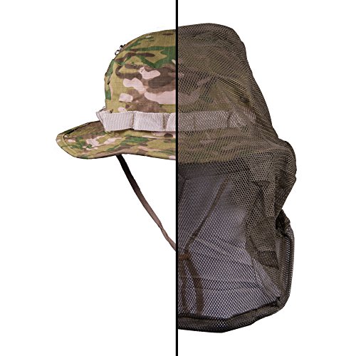 TOFL Outdoor Anti-Mosquito Mask Hat - Unisex Outdoor Research Mask Hat with Head Net Mesh Face Protection - Great Sun and Bug Hat Protection By (US Woodland Camouflage)