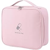 COHEALI Travel Medicine Organizer Bag Empty First Aid Pouch Portable Oxford Cloth Storage Bag for Outdoor Camping Hiking Car Home Medication Organizer