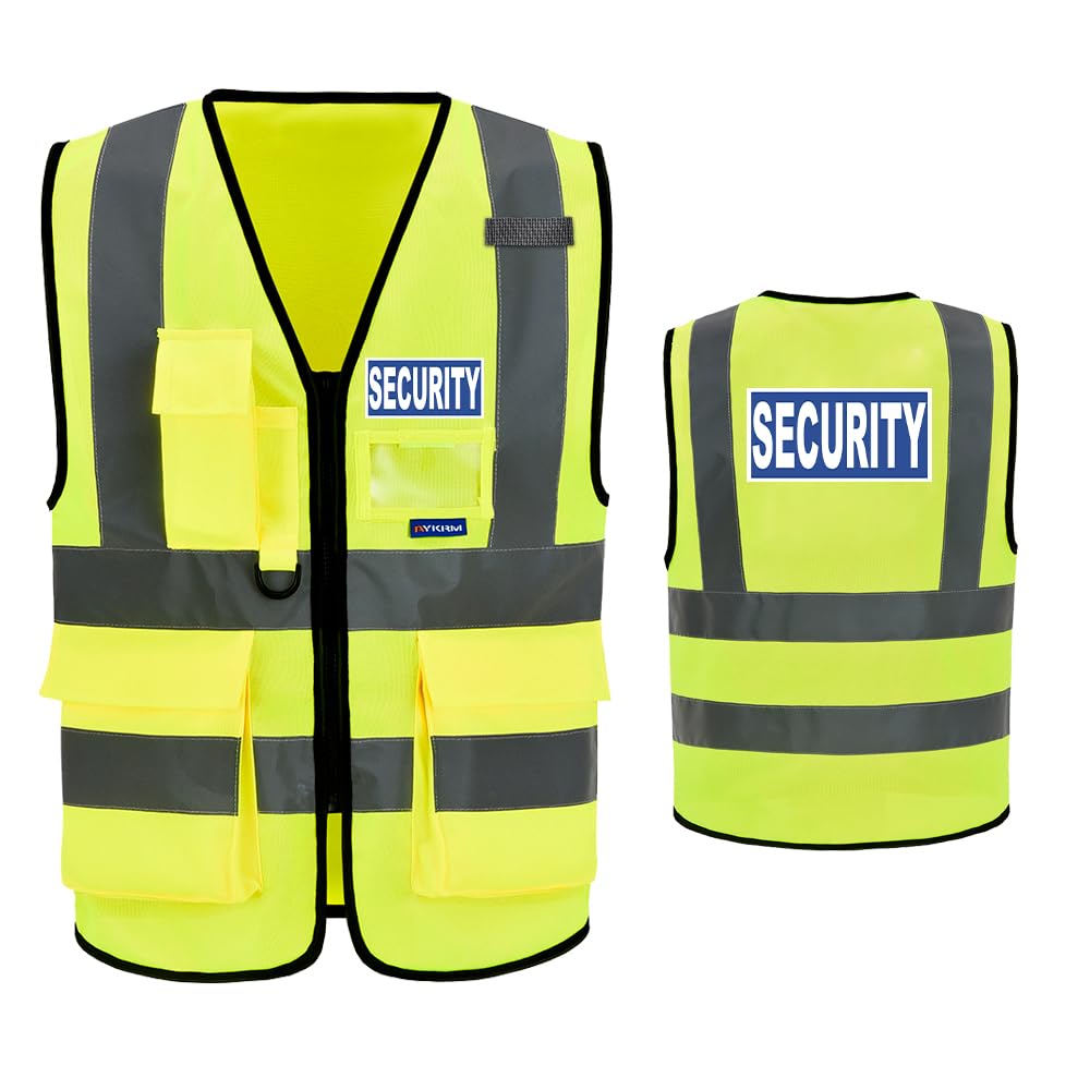 SECURITY Hi Vis Vests SECURITY High Visibility Safety Vest SECURITY High Vis Vest with zipper pockets