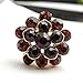 L'VOW Small Size 1.8cm Silver Crystals Flower Brooches Corsage Bouquet Decor Pack of 12 (Colorful)