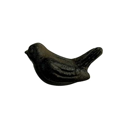 Cast Iron Bird Cabinet Knobs Drawer Pulls Rustic Brown Set Of 2