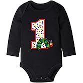 Goldnrahono 1st Birthday Hungry Caterpillar Cotton Climbing Bodysuit Long Sleeve Romper Jumpsuit Baby Girls Boys