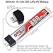 6pcs GAONENG 260mAh HV 1S LiPo Battery 30C 3.8V LiHV for Tiny Whoop JST-PH 2.0 Powerwhoop mCPX Connector