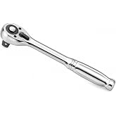 Amazon Basics 1/4-Inch Drive Click Torque Wrench, 35-200 in.-lb/3.95-22.5 Nm, Adjustable Ratchet with High Contrast Dual Range Scales, Steel Construction