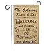 Personalized Camping Flag, Welcome to Our Campsite Where Friends and Marshmallows are Toasted, Plus 2 Lines of Custom Text, Tan Fabric