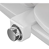 DIHAF Toilet Bidet with Dual Nozzle Spray,No Electric Bidet Attachment for Toilet with Adjustable Water Pressure,Easy Install Toilet Seat Bidet with Feminine Wash and Rear Wash,Suit for Tight Space