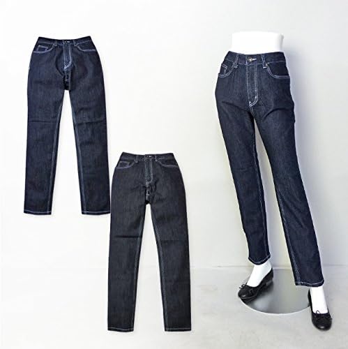 Amazon レディース スキニーパンツ ボトム 美脚ジーンズ ストレッチ デニム スタイリッシュ 1 ブラックブルー 67 ジーンズ 通販