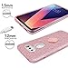 Silverback Compatible for LG V30 / LG V30 Plus Case, Girls Bling Glitter Sparkle Cute Phone Case with 360 Rotating Ring Stand, Soft TPU Outer Cover + Hard PC Inner Shell Skin -Rose Gold