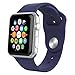 Cooolbuy Smart Soft Silicone Sports Strap Apple Wacth Band for Apple Wrist Watch Replacement Band M/L (42mm/Midnight Blue)