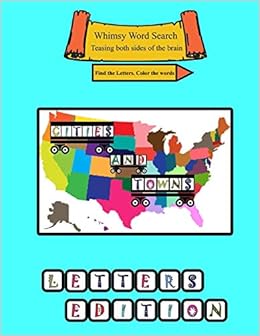 Amazon Com Whimsy Word Search Cities And Towns Letters 9781542860666 Mestepey Claire Theriot Books