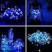 Dolucky 72FT 200 LED Blue Solar Outdoor String Lights, 8 Modes Solar Powered Waterproof Fairy Lights, Solar Copper Wire Lights for Garden Yard Christmas Decoration