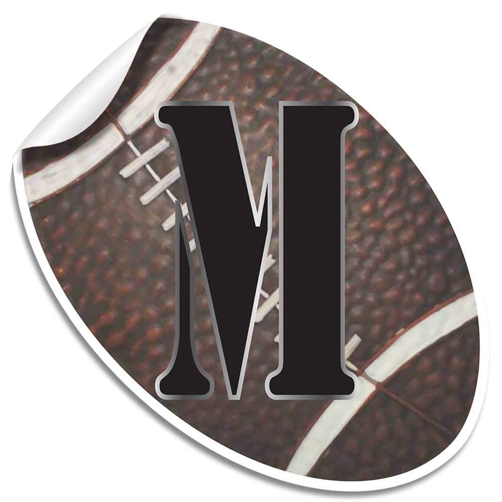Wall Letters Custom Children's Decal Stickers Nursery Baby's Room Peel Stick Name Boy's Bedroom Decor Alphabet Initial Vinyl Kids Decorations Playroom Home Ball Sport Locker Girls (Letter M Football)