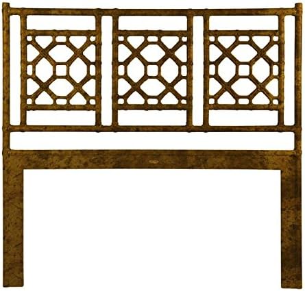 David Francis Furniture Lattice Back Headboard, King, Golden Mahogany