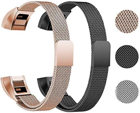 Replacement Metal Bands for Fitbit Alta and Fitbit Alta HR, Adjustable Milanese Stainless Steel Mesh Magnetic Replacement Strap, Replacement Band for Women & Men, Great Gift Choice