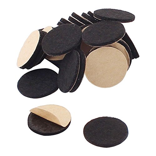 Sky Fish Round Felt Pads Self Adhesive Furniture Pads Fiber Felting Heavy Duty Protectors Pads For Furniture Scratch Resistant And Wooden Floor 30 Pieces Black