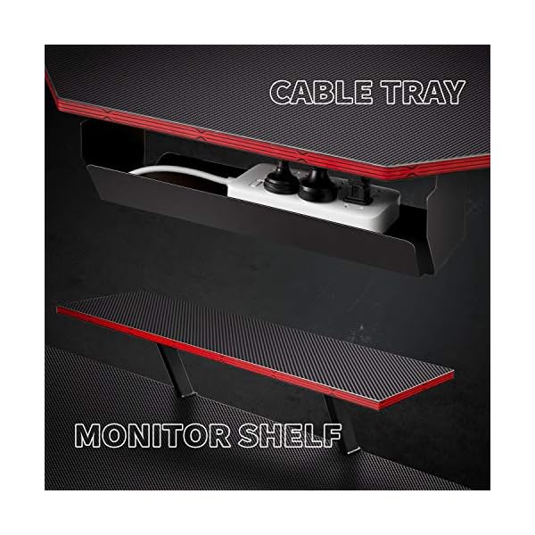 DESINO L Shaped Gaming Desk 59 inch Computer Corner Desk PC Writing