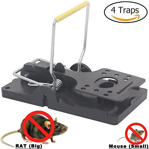 Big Snap Rat Trap,Mouse Trap, Rodent Catchers- Easily Kills Rats, Mouse and Other Small Varmints, Main For Bigger Rat - 4 Pack