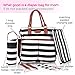 Stylish Baby Diaper Bag - Cotton Messenger Organizer Tote, Changing Pad - Kidnid