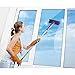 Window Squeegee with Extension Pole | Window Cleaning Kit Microfiber Scrubber | Window Washer Incorporated Spray | Bonus Microfiber Cloth