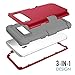 Galaxy S8 Plus Case, KAMII 3in1 [Shockproof] Drop-Protection Hard PC Soft Silicone Combo Hybrid Impact Defender Heavy Duty Full-Body Protective Case Cover for Galaxy S8 Plus (Dark Red+Grey)
