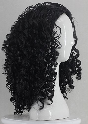 Angelaicos Unisex Wavy Halloween Costume Full Wig Long Dark Brown (Men's Wig)