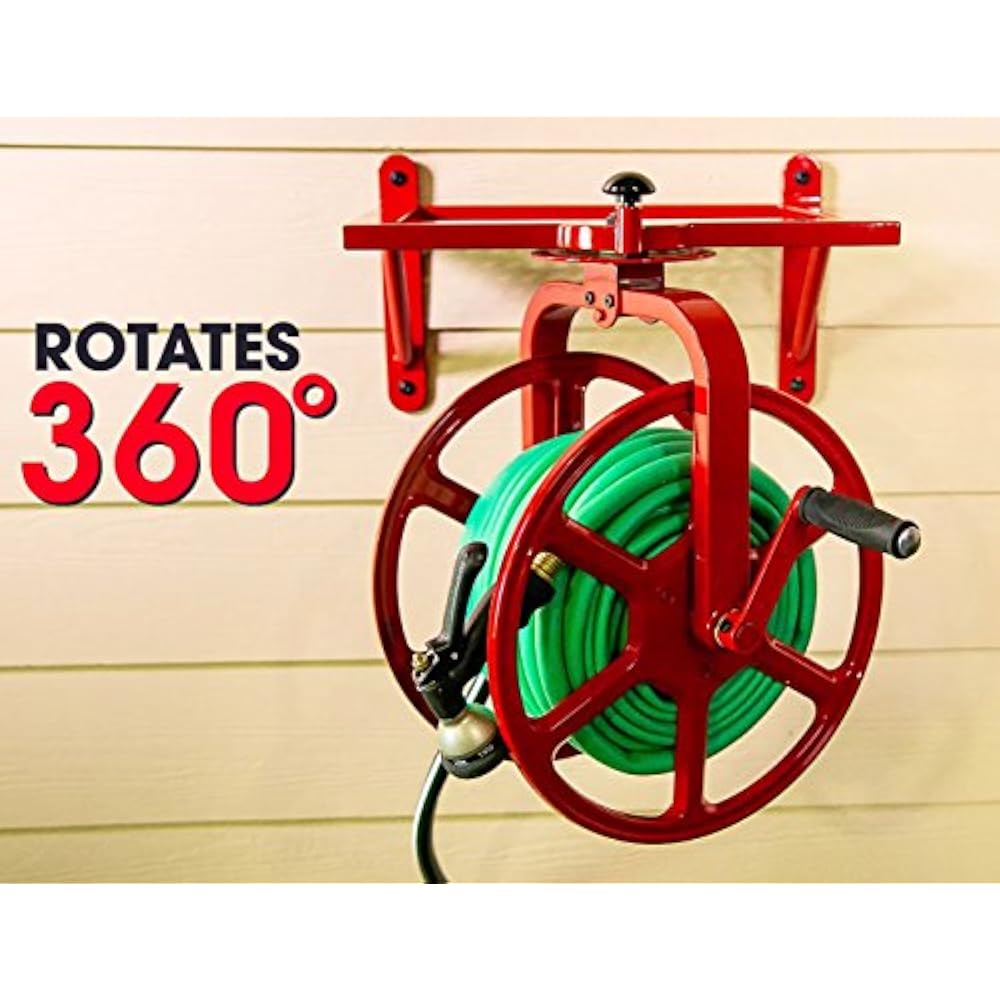 Liberty Garden 713 Revolution MultiDirectional Hose Reel, Red
