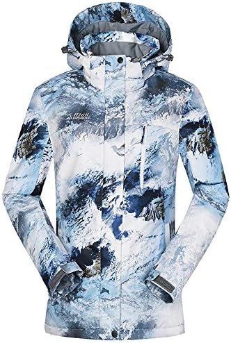 スキーウェア レディース 冬 登山服 ジャケット アウトドアハイキングのための快適な女性のスキージャケット防水マウンテンジャケット冬のコートインナー 防寒着 フリースジャケット マウンテンパーカー Color Blue Size M Kishimi Com