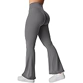 YEOREO Women's Kalie Flare Scrunch V Cross Waist Yoga Leggings