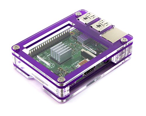 Zebra Case - Raspberry Pi 3, Pi 2 and B+ (Purple Grapeshot) with Heatsinks ~ C4Labs