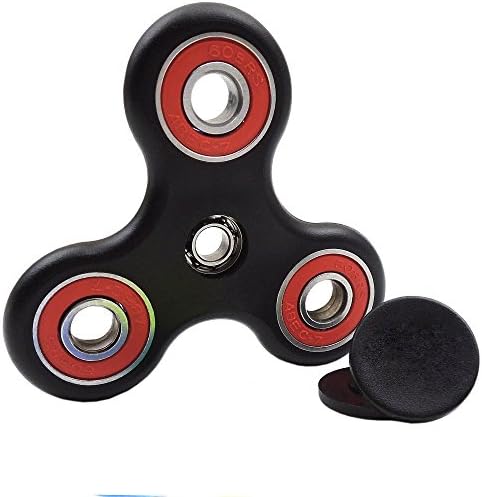 URGEAR Fidget Spinner, Toys Hand Spinner Stress Reducer Nice Gift and Great for ADD, ADHD, Anxiety and Autism Adult Children, Black/Red