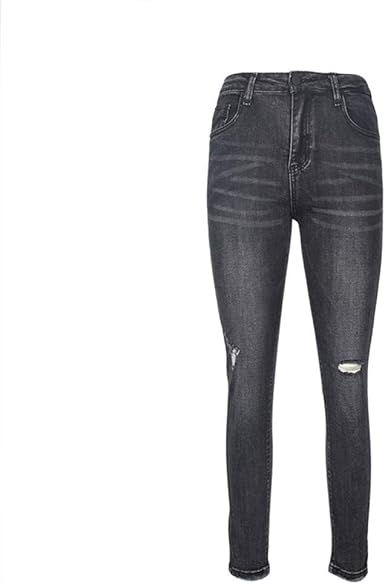 grey high waisted ripped skinny jeans