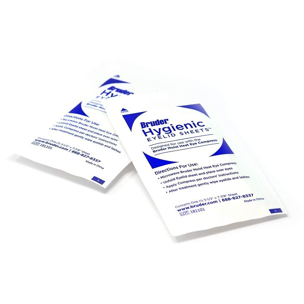 Bruder Hygienic Eyelid Cleansing Sheets Micro Fine Individually Wrapped Untreated Sheets 35 Count Box : Beauty