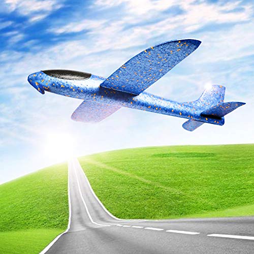 JCREN 4PCS 14.9inch Airplane Toy,Manual Throwing Model Foam Airplane Outdoor Sport Toys for Challenging Circling Functions Flying Aircraft Fun Best Outdoor Fun Gift for Kids Children(14.9inch) - Thumbnail 6