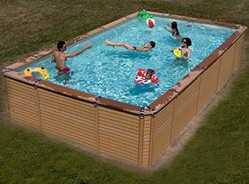 Zodiaque Azteck Maxiwood Piscine Rectangulaire En Bois 4 M X 73 M