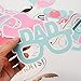Lanlan 25 PCS Pink Funny Creative Different Style Photo Props for Baby Birthday Party Photography Decoration Accessories ( Glasses Diapers Bottle Beard etc)
