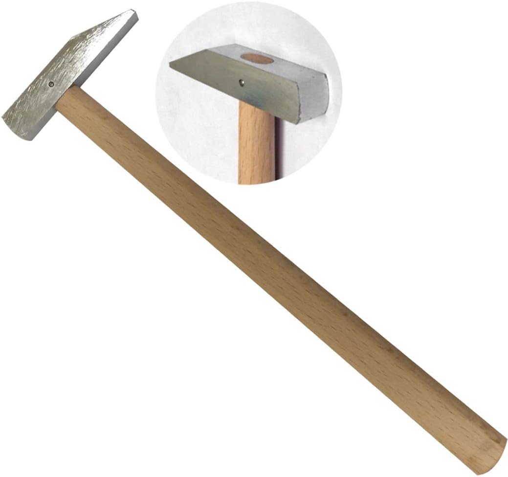 9" CLASSIC CHISEL+SQUARE FLAT END HAMMER 1/2" HEAD WOODEN HANDLE