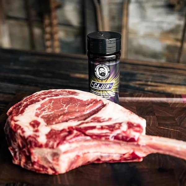 BEARDED BUTCHERS CAJUN BLEND SEASONING, 6OZ SHAKER – MEDIUM HEAT, PERFECT FOR SOUP, SALAD, SEAFOOD, CHICKEN, FISH, AND MORE – NO MSG, GLUTEN-FREE, ALL-NATURAL FLAVOR