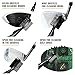 Ace Golf Brush and Club Groove Cleaner Set with Divot Tool, Ball Marker, Groove Sharpener, 2 Feet Retractable Zip-line Aluminum Carabiner, Attaches Golf Bags - Black - Deluxe