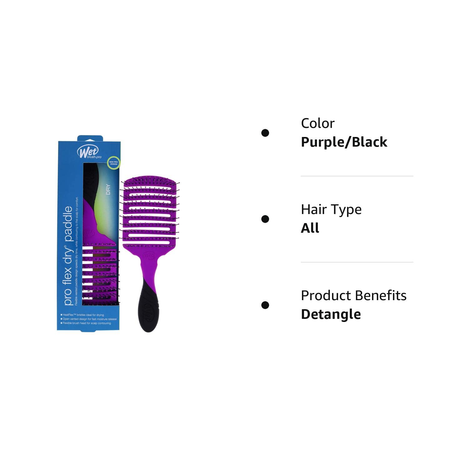 Wet Brush Pro Flex Dry Paddle Brush - Purple 1 Pc