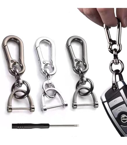 Qancekoo Metal Carabiner Clip Keyring Keychain Hook Holder