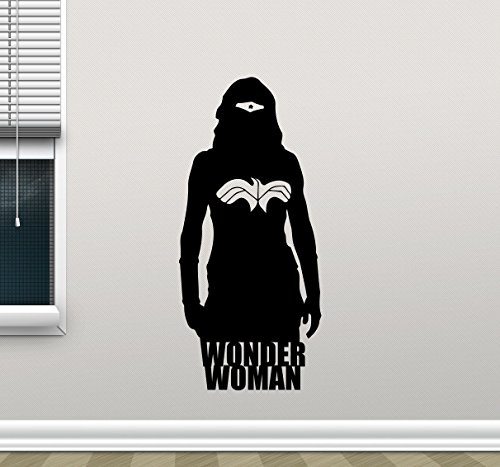 Wonder Woman Wall Decal Marvel Comics Girl Custom Silhouette