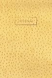 Journal: Vintage Golden Yellow Ostrich Skin Leather style - Gold Lettering - Softcover | 120 Blank Lined 6x9 College Ruled Pages (Leather Style Journal, Notebook, Diary, Composition Book) by Designer Notebooks and Journals