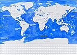 World Scratch Map - Travel Poster Wall Art for the Distinguished Traveler - Track Visits to Other Countries and Reveal Beautiful and Colorful Locations - Includes US States and Flags of Each Country!