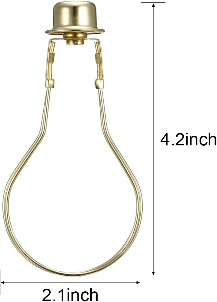 Sourcingmap 4 Pcs Lamp Shade Light Bulb Clip Adapter with Shade Attaching Finial Top Brass for Table Lamp Floor Light Fitting - Image 3