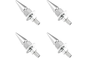 SHMZK 4 PCS Spikes License Plate Screws for Car, Anti Theft Spike Shape Aluminum Car Plate Frame Fastenings Bolt, Cool Licence Plate Screw Set for Car Truck Motorcycle, Car Accessories (Silver)