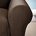 Home Fashion Designs Form Fit, Slip Resistant, Stylish Furniture Shield/Protector with Cable Knit Fabric. Darla Collection Platinum Strapless Slipcover Brand. (Loveseat, Chocolate)